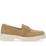 Beige Casual Lukkede Loafers Kvinner