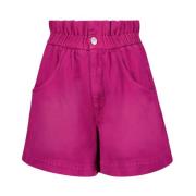 Rosa Paperbag-Linning Bomullsshorts