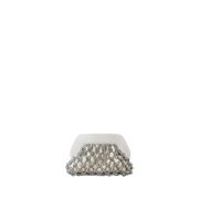 Strass Silver Vegan Clutch Veske