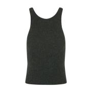 Grønn Alpakka Silke Tank Top