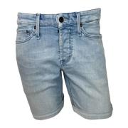 Lys Blå Razor Short Jeans