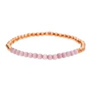 Roségull/lilla Spheres Armbånd