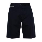 Blå Lin Bermuda Shorts