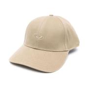 Beige Baseball Cap Brodert Logo Menn