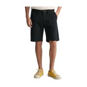 Slim Fit Marineblå Shorts