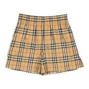 Vintage Check Flared Shorts