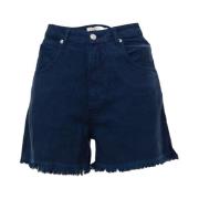 Høy Midje Kjæreste Denim Shorts