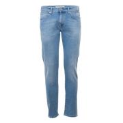 Lysvasket denim jeans med dusk