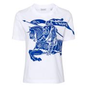 Equestrian Knight Design Hvit T-skjorter Polos