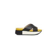 Flettet Skinn Plattform Sandal