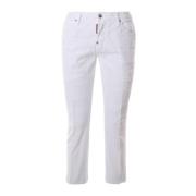 Slim-fit Hvite Jeans for Menn