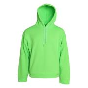 Neon Grønn Pullover Hettegenser