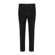 Sort Bomull Slim Fit Jeans