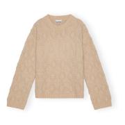 Bubble O-Neck Wool Cotton Sweater