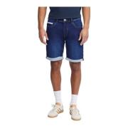 Myk Denim Jogg Shorts - Blå