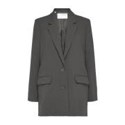 Relaxed Blazer - Dark Grey Melange