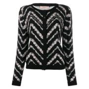 Chevron Blomstermotiv Cardigan