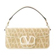 Raphia Crossbody Veske med VLogo Print