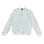 Hvit Bomullsblanding Regular Fit Sweatshirt