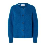 Kort Strikket Cardigan - Super Sonic Melange