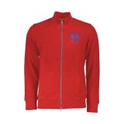 Bomull Zip-Up Sweatshirt med Brodert Logo