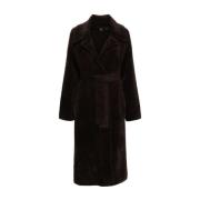 Dobbelt-bryst Faux-Fur Coat