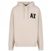 Beige Herresweatshirt med AX-broderi