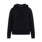 Blå Cashmere Hettegenser Dame Sweatshirt