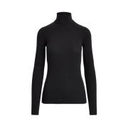 Sort svart turtleneck-genser