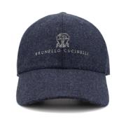 Sporty Baseball Cap i Fine Materialer