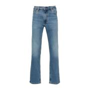 Blå Denim Straight-Leg Jeans