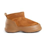 Suede Low Boot med Faux Fur