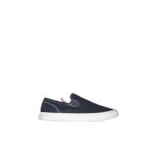 Canvas Slip-On Sneakers Svart/Hvit Sko