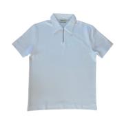 Hvit Halfzip Polo Kortermet