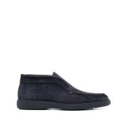 Blå Semsket Slip-On Sandaler