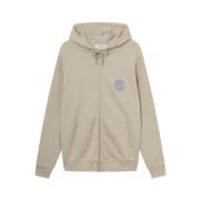 Vintage Zipper Hoodie Light Desert Sand/Washed Denim Blue