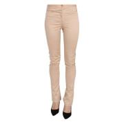 Krem Skinny Bukser Elegant Chic Stil