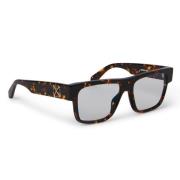 Stilig Unisex Briller i Havana Acetat