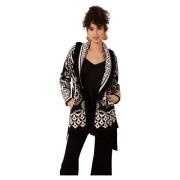 Sort Alessandra Strikk Cardigan Jakke