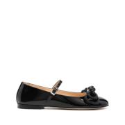 Sort Patent Skinn Ballerina Flats