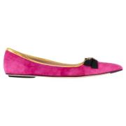 Pre-owned Suede flats