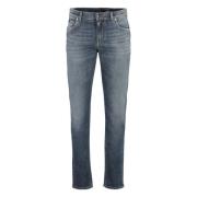 Slim Fit Jeans med Metallknapper