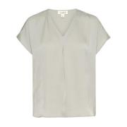 Feminin V-hals Topp Bluse Shadow