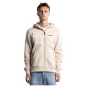 Bowman Logo Zip Hood Ivory Sweater