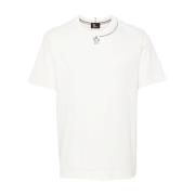 Hvit Jersey Crew Neck T-skjorte