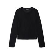 Langarmet Crew Neck Modal Cashmere Tee