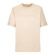 Elegant Beige Bomull T-skjorte