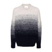 Blå Gradient Crew Neck Sweater