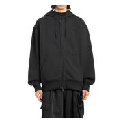 Svart Zip Hoodie Oversize