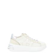 Rebel Hvite og Beige Sneakers